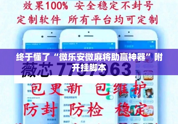 终于懂了“微乐安微麻将助赢神器”附开挂脚本