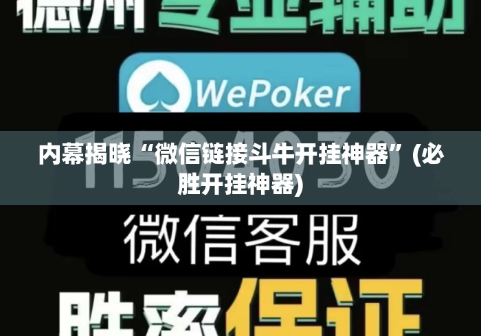 内幕揭晓“微信链接斗牛开挂神器	”(必胜开挂神器)