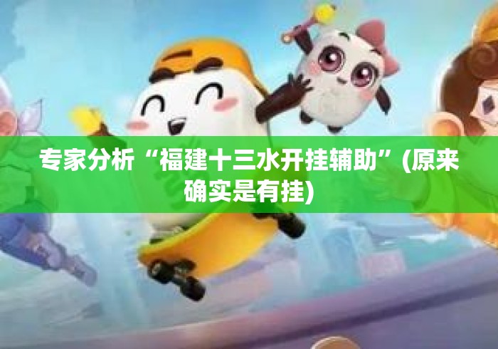 专家分析“福建十三水开挂辅助”(原来确实是有挂)