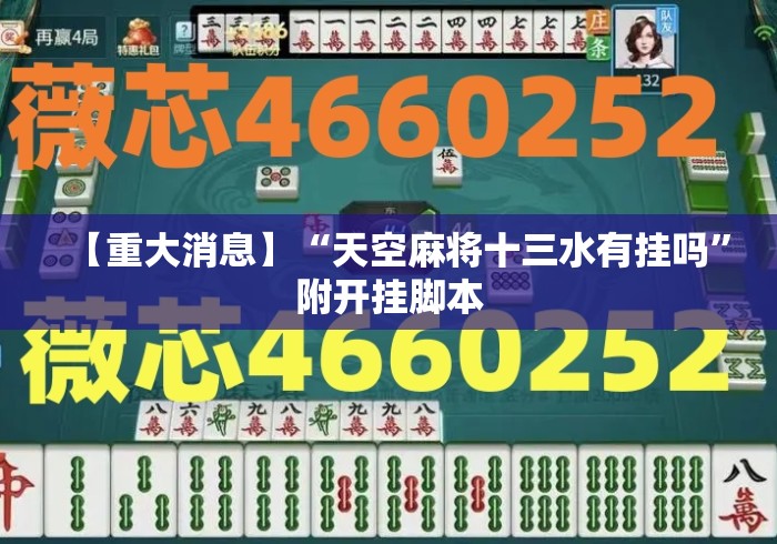 【重大消息】“天空麻将十三水有挂吗”附开挂脚本