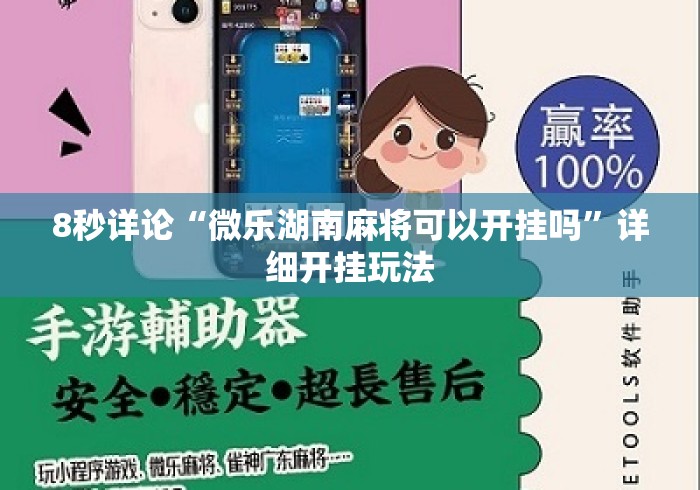8秒详论“微乐湖南麻将可以开挂吗”详细开挂玩法