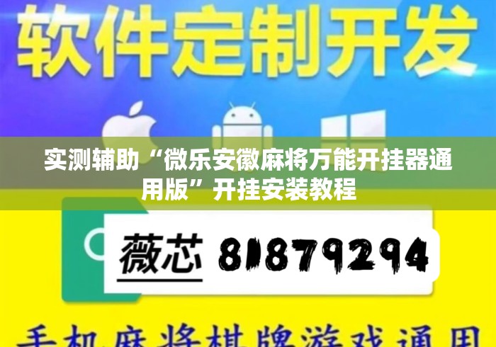 实测辅助“微乐安徽麻将万能开挂器通用版”开挂安装教程