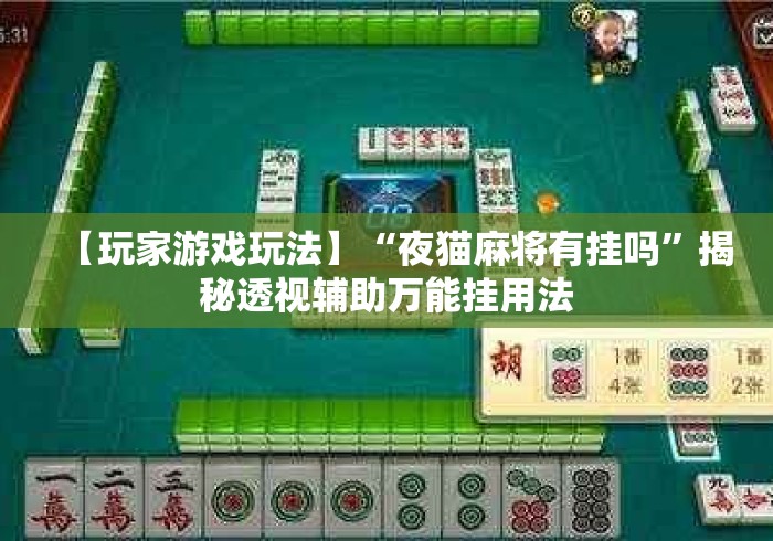 【玩家游戏玩法】“夜猫麻将有挂吗	”揭秘透视辅助万能挂用法