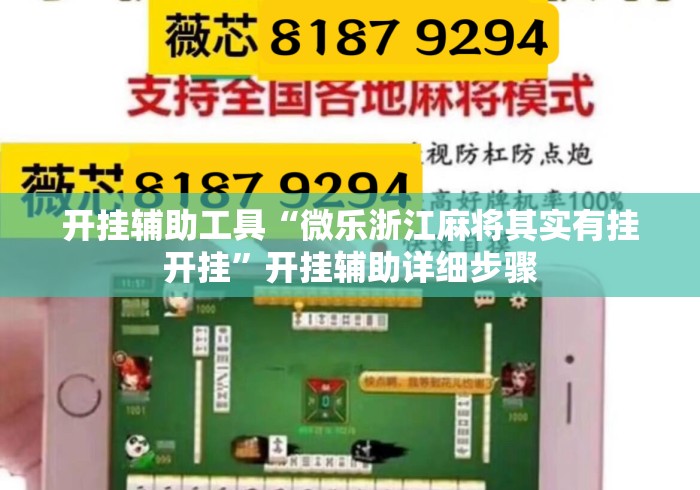 开挂辅助工具“微乐浙江麻将其实有挂开挂”开挂辅助详细步骤