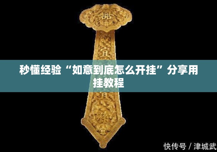 秒懂经验“如意到底怎么开挂”分享用挂教程