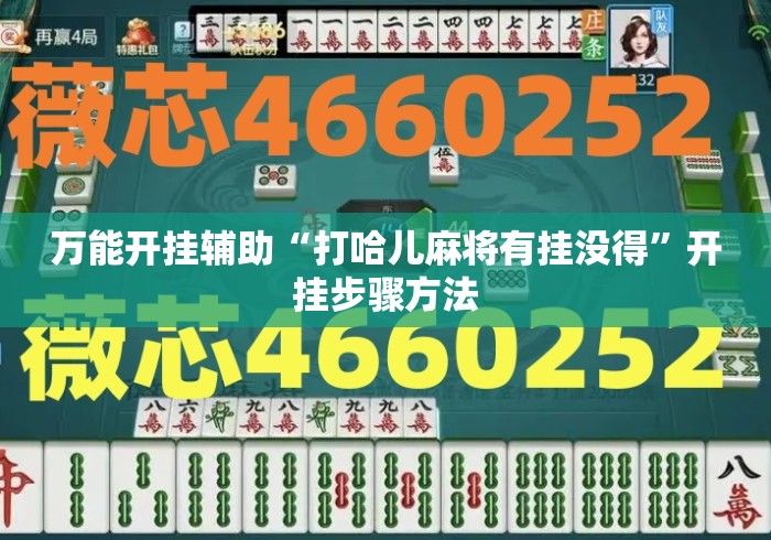 万能开挂辅助“打哈儿麻将有挂没得”开挂步骤方法