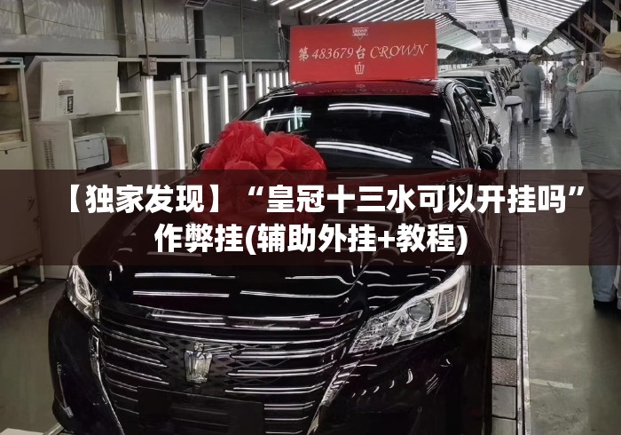 【独家发现】“皇冠十三水可以开挂吗”作弊挂(辅助外挂+教程)