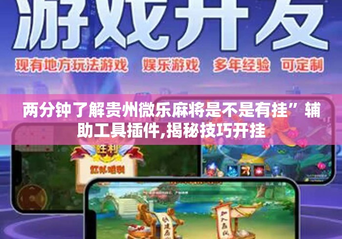 两分钟了解贵州微乐麻将是不是有挂”辅助工具插件,揭秘技巧开挂