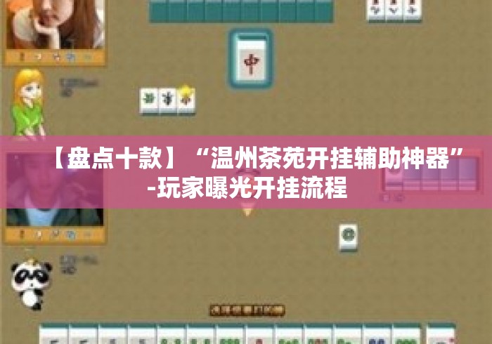 【盘点十款】“温州茶苑开挂辅助神器”-玩家曝光开挂流程