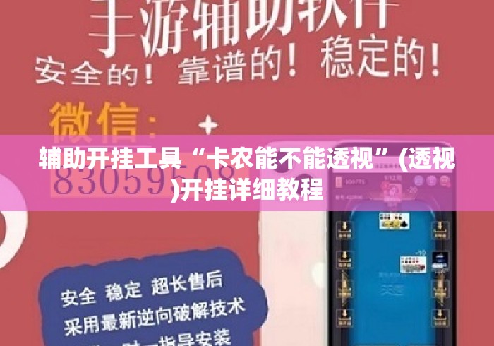 辅助开挂工具“卡农能不能透视”(透视)开挂详细教程