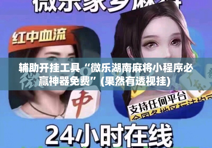 辅助开挂工具“微乐湖南麻将小程序必赢神器免费	”(果然有透视挂) 
