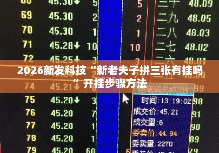 2026新发科技“新老夫子拼三张有挂吗”开挂步骤方法