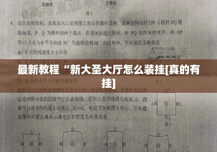 最新教程“新大圣大厅怎么装挂[真的有挂]