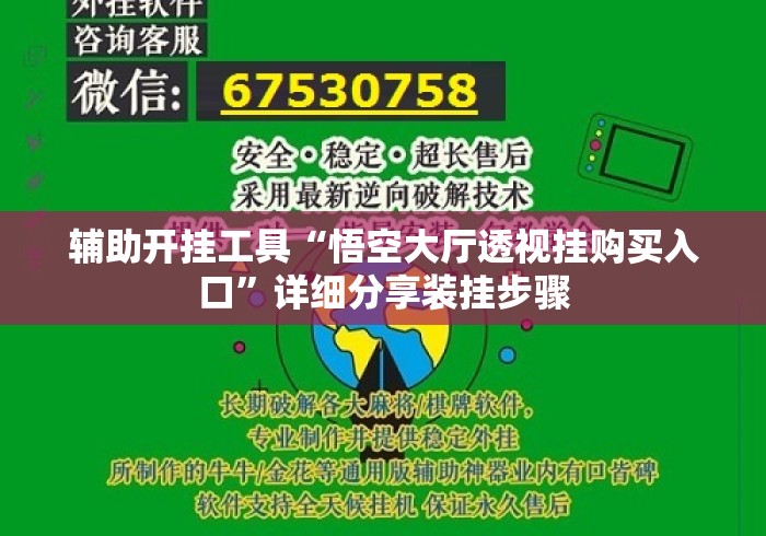 辅助开挂工具“悟空大厅透视挂购买入口”详细分享装挂步骤