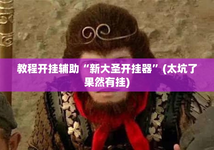 教程开挂辅助“新大圣开挂器”(太坑了果然有挂)