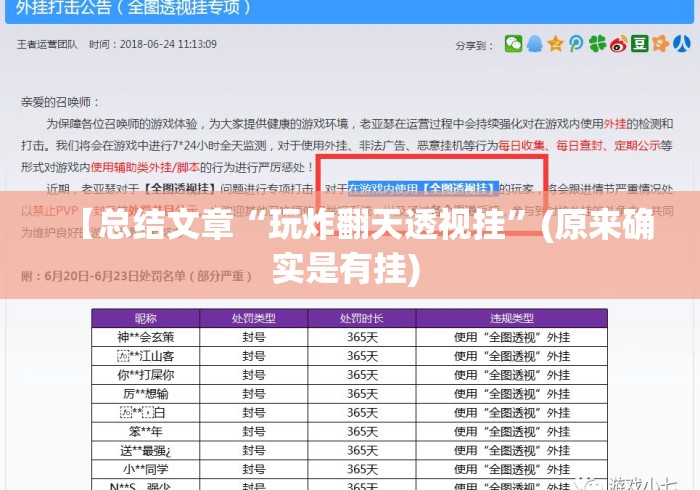 【总结文章“玩炸翻天透视挂”(原来确实是有挂) 