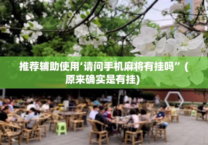 推荐辅助使用‘请问手机麻将有挂吗”(原来确实是有挂) 