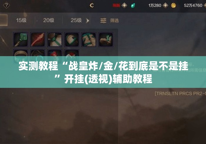 实测教程“战皇炸/金/花到底是不是挂”开挂(透视)辅助教程