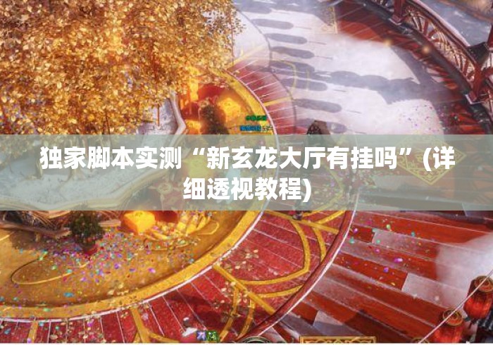 独家脚本实测“新玄龙大厅有挂吗”(详细透视教程)