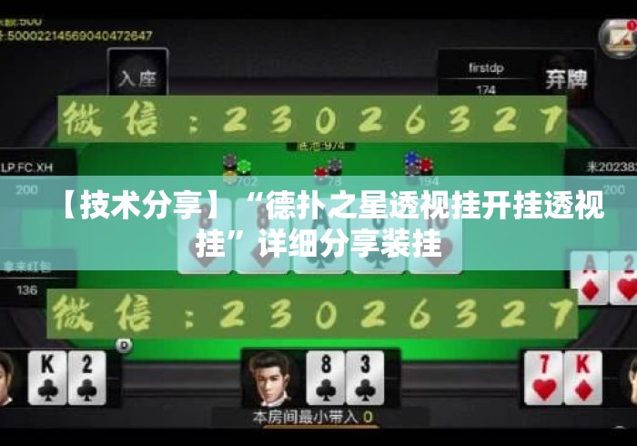 【技术分享】“德扑之星透视挂开挂透视挂”详细分享装挂