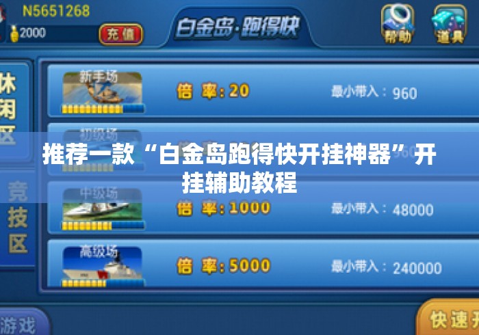 推荐一款“白金岛跑得快开挂神器”开挂辅助教程