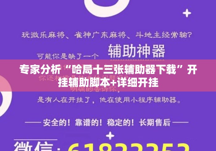 专家分析“哈局十三张辅助器下载	”开挂辅助脚本+详细开挂