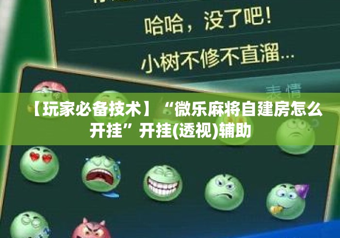 【玩家必备技术】“微乐麻将自建房怎么开挂”开挂(透视)辅助