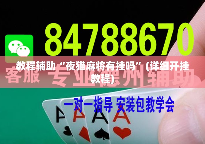 教程辅助“夜猫麻将有挂吗”(详细开挂教程)