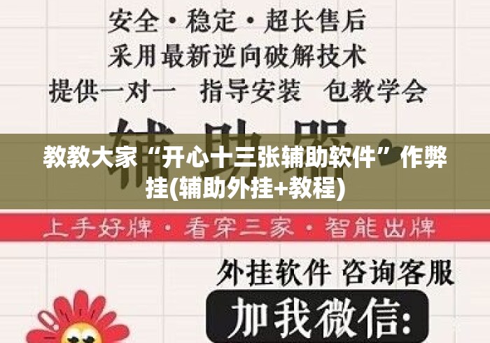 教教大家“开心十三张辅助软件”作弊挂(辅助外挂+教程)