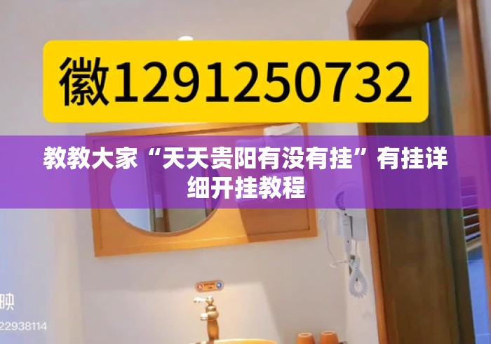 教教大家“天天贵阳有没有挂	”有挂详细开挂教程