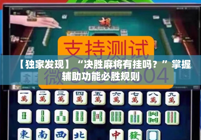 【独家发现】“决胜麻将有挂吗？”掌握辅助功能必胜规则