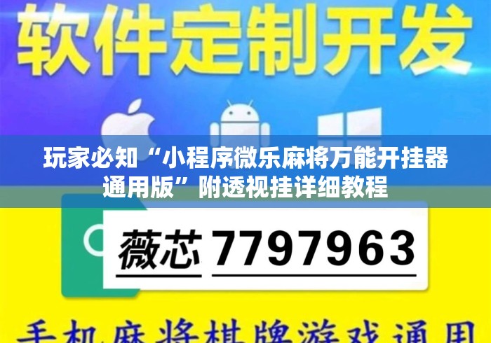 玩家必知“小程序微乐麻将万能开挂器通用版”附透视挂详细教程