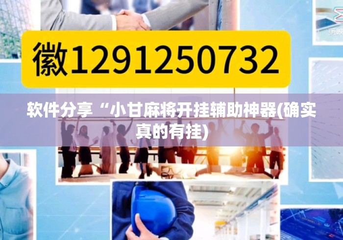 软件分享“小甘麻将开挂辅助神器(确实真的有挂)