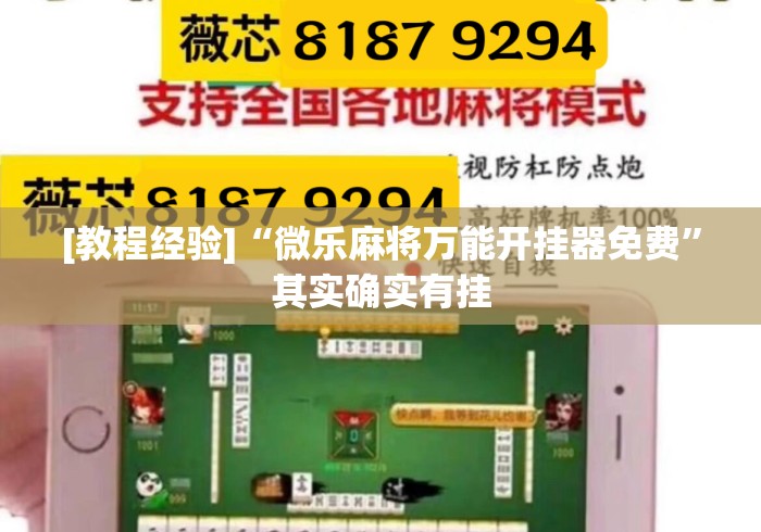 [教程经验]“微乐麻将万能开挂器免费”其实确实有挂