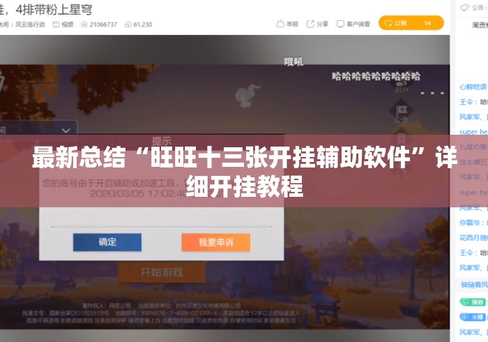 最新总结“旺旺十三张开挂辅助软件”详细开挂教程