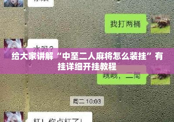 给大家讲解“中至二人麻将怎么装挂	”有挂详细开挂教程