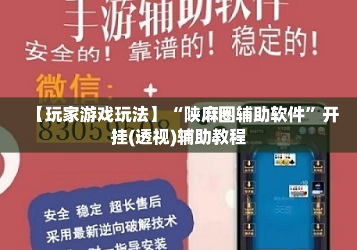 【玩家游戏玩法】“陕麻圈辅助软件”开挂(透视)辅助教程