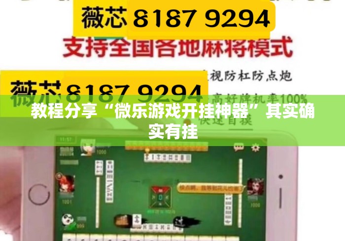 教程分享“微乐游戏开挂神器”其实确实有挂