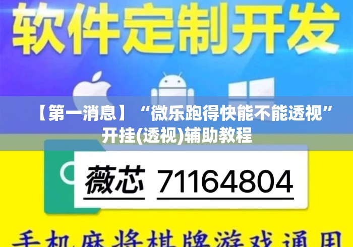 【第一消息】“微乐跑得快能不能透视”开挂(透视)辅助教程