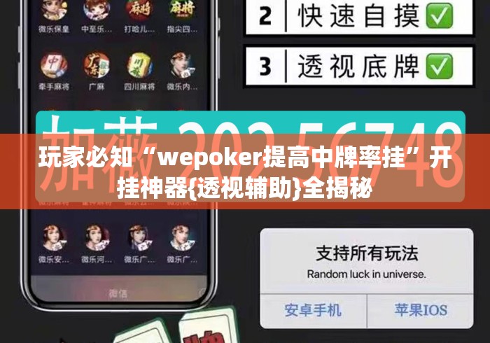 玩家必知“wepoker提高中牌率挂”开挂神器{透视辅助}全揭秘