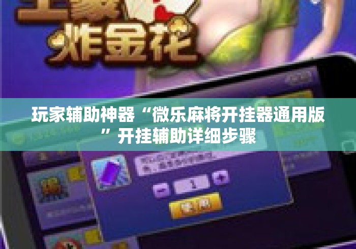 玩家辅助神器“微乐麻将开挂器通用版	”开挂辅助详细步骤