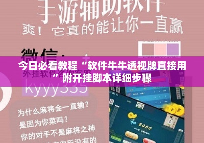 今日必看教程“软件牛牛透视牌直接用	”附开挂脚本详细步骤