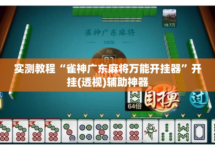实测教程“雀神广东麻将万能开挂器”开挂(透视)辅助神器