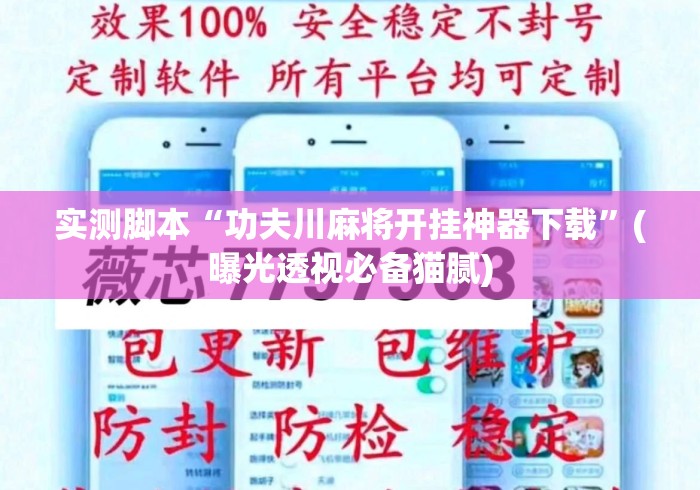 实测脚本“功夫川麻将开挂神器下载”(曝光透视必备猫腻)