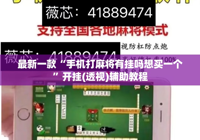 最新一款“手机打麻将有挂吗想买一个”开挂(透视)辅助教程