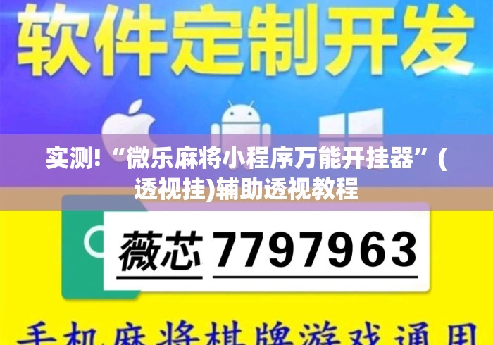 实测!“微乐麻将小程序万能开挂器	”(透视挂)辅助透视教程