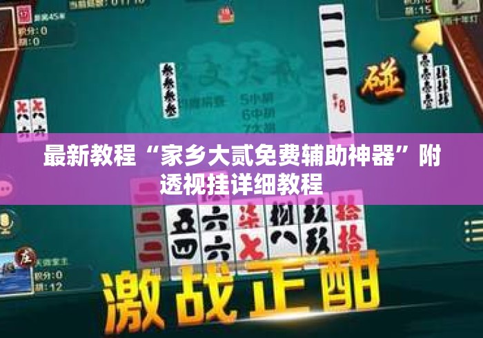 最新教程“家乡大贰免费辅助神器	”附透视挂详细教程