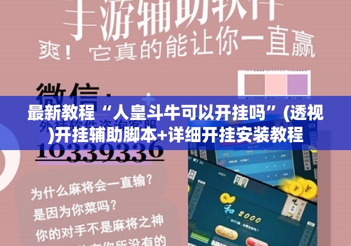 最新教程“人皇斗牛可以开挂吗”(透视)开挂辅助脚本+详细开挂安装教程