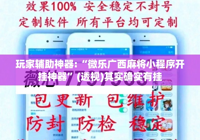 玩家辅助神器:“微乐广西麻将小程序开挂神器”(透视)其实确实有挂