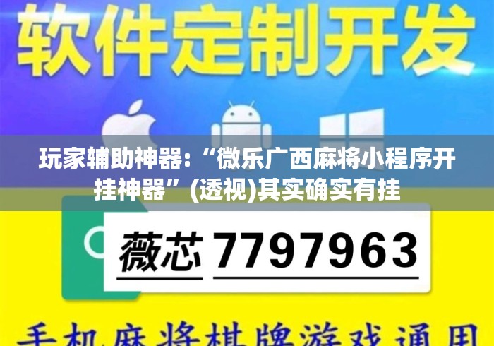 玩家辅助神器:“微乐广西麻将小程序开挂神器”(透视)其实确实有挂